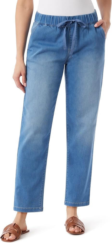 Gloria Vanderbilt Anya Pull-On Straight Jeans
